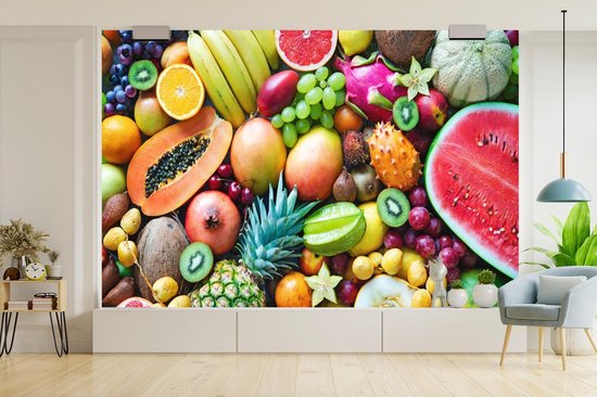 Papier peint - Papier peint photo Fruit - Ananas - Tropical - Largeur 600 cm x hauteur 400 cm