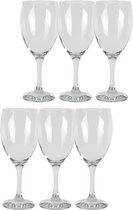 Clayre & Eef Wijnglas set van 6 Ø 9*23 cm / 530 ml Transparant Glas Wijnkelk Rode wijn glas drinkglas
