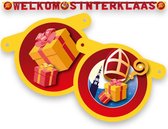 Set van 6x stuks welkom Sinterklaas letterslinger karton 210 cm - Sint Nicolaas feest slingers thema decoratie