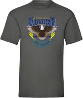 T-Shirt blue yellow Soldier - Dark grey (XL)