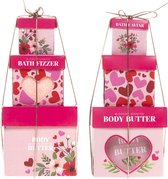 Love bad geschenkset 3-delig rose & jasmine