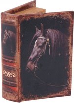 Book box 15 cm Horse black