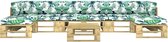 Decoways - 6-delige Loungeset pallet met kussens groen geïmpregneerd hout