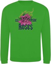 Sweater On Fire Roses - Happy green (XS)