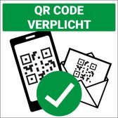 QR code verplicht bord 150 x 150 mm