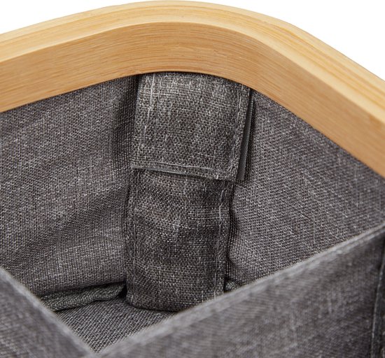 relaxdays Ensemble de 3 paniers de rangement en tissu - paniers d'armoire - boîtes pliantes - organisateurs gris