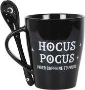 Something Different Mok/beker met lepel set Hocus Pocus Zwart