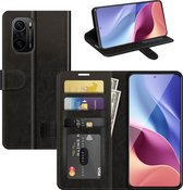 Xiaomi Mi 11i hoesje - MobyDefend Wallet Book Case (Sluiting Achterkant) - Zwart - GSM Hoesje - Telefoonhoesje Geschikt Voor Xiaomi Mi 11i