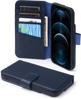 iPhone 12 / iPhone 12 Pro Hoesje - Luxe MobyDefend Wallet Bookcase - Blauw - GSM Hoesje - Telefoonhoesje Geschikt Voor: Apple iPhone 12 / iPhone 12 Pro