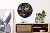 WallCircle - Wandcirkel ⌀ 60 - Melkmeisje - Meisje met de parel - Vermeer - Ronde schilderijen woonkamer - Wandbord rond - Muurdecoratie cirkel - Kamer decoratie binnen - Wanddecoratie muurcirkel - Woonaccessoires