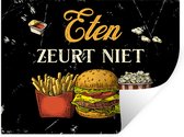 Stickers Stickers muraux - Nourriture - Texte - Zwart - 40x30 cm - Feuille adhésive - Cadeau pour femme - Cadeau pour homme