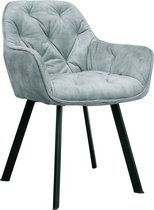 Liv's Gidea Fauteuil - Modern - Grijs - Metaal - 58 cm x 62 cm x 84 cm