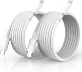 USB C kabel / oplaadkabel - 1 meter Geschikt voor iPhone 14 / 14 Pro Max / 14 Plus/ 13 / 13 Pro Max / 12 / 12 pro max & iPad - oplader kabel - lader - 2-PACK
