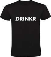 DRINKR | Heren T-shirt | Zwart | Drank | Alcohol | Wijn | Bier | Kroeg | Feest | Festival