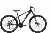 Bikestar 27.5 inch, 21 speed hardtail Sport MTB, zwart / geel