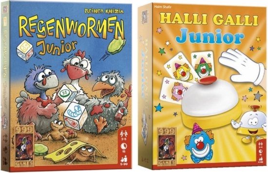 Spellenbundel - 2 Stuks - Regenwormen Junior  & Halli Galli Junior - 999 Games