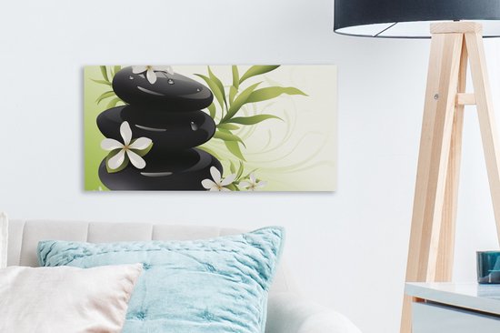 DECLINA, Tableau toile imprimée Zen, Tableau cadre deco Bouddha Zen