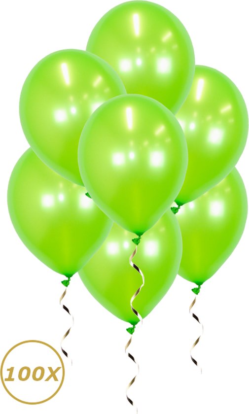 Groene Helium Ballonnen Verjaardag Versiering Feest Versiering Ballon Metallic Groen Luxe Jungle Decoratie - 100 Stuks