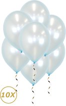 Baby Blauwe Helium Ballonnen Gender Reveal Versiering Feest Versiering Ballon BabyShower Metallic Blauw - 10 Stuks