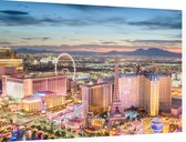 Luchtfoto van de Las Vegas Strip met zicht op The Mirage - Foto op Dibond - 90 x 60 cm