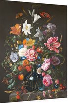 Vaas met bloemen, Jan Davidsz. de Heem - Foto op Dibond - 30 x 40 cm
