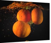 Sinaasappels in water - Foto op Dibond - 40 x 30 cm
