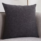 Kussenhoes - Kussenhoes Vierkantjes - Pillow cover - 45 x 45cm - DonkerGrijs