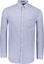 Gant Overhemd Blauw Normaal - Maat XXL - Heren - Herfst/Winter Collectie - Katoen