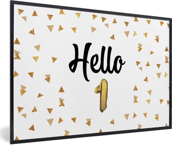 Cadre photo avec affiche - Anniversaire - Année Goudor - 30x20 cm - Cadre pour affiche