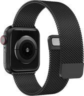 Milanees Bandje Geschikt voor Apple Watch 4 40mm - Zwart Bandje