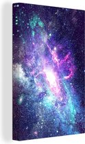 Toile Peinture Couleurs - Espace - Etoiles - 60x90 cm - Décoration murale