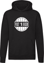 Vat 'n Bier | Unisex | Trui | Sweater | Hoodie | Capuchon | Zwart | Barrel Beer | Drank | Kroeg | Feest | Festival | Brouwen | Ketel