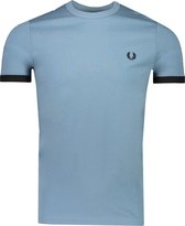 Fred Perry T-shirt Blauw Aansluitend - Maat XXL - Heren - Herfst/Winter Collectie - Katoen