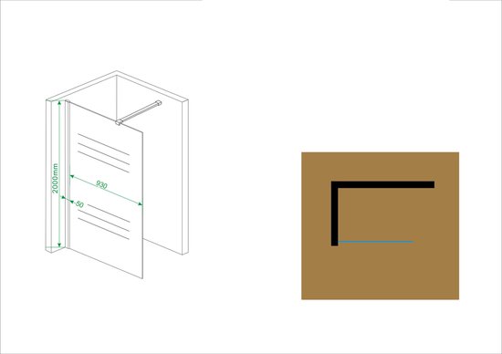 Douche à l'italienne Bally Smoke avec profil Chrome et barre stabilisatrice100x200cm 10mm Verre de sécurité anticalcaire avec revêtement NANO Verre fumé