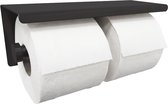 Bally Brush Dubbele Toiletrolhouder Mat Zwart