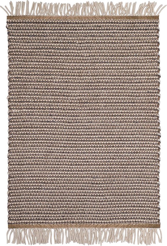 Wollen Vloerkleed 140 cm x 200 cm Sula Beige