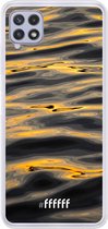 6F hoesje - geschikt voor Samsung Galaxy A22 4G -  Transparant TPU Case - Water Waves #ffffff