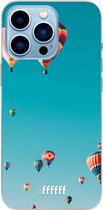 6F hoesje - geschikt voor iPhone 13 Pro - Transparant TPU Case - Air Balloons #ffffff