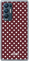 6F hoesje - geschikt voor OPPO Find X3 Neo -  Transparant TPU Case - Burgundy Dots #ffffff