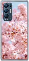 6F hoesje - geschikt voor OPPO Find X3 Neo -  Transparant TPU Case - Cherry Blossom #ffffff