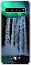 6F hoesje - geschikt voor Samsung Galaxy S10 5G -  Transparant TPU Case - Waterfall Polar Lights #ffffff