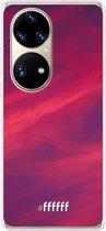 6F hoesje - geschikt voor Huawei P50 Pro -  Transparant TPU Case - Red Skyline #ffffff
