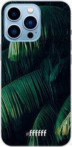 6F hoesje - geschikt voor iPhone 13 Pro Max - Transparant TPU Case - Palm Leaves Dark #ffffff