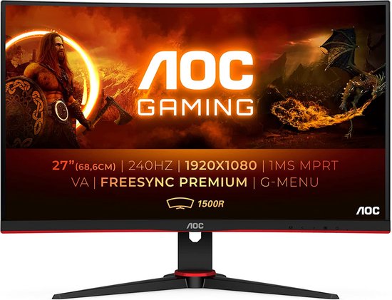 AOC C27G2ZE -  Full HD VA Curved 240Hz Gaming Monitor - 27 Inch