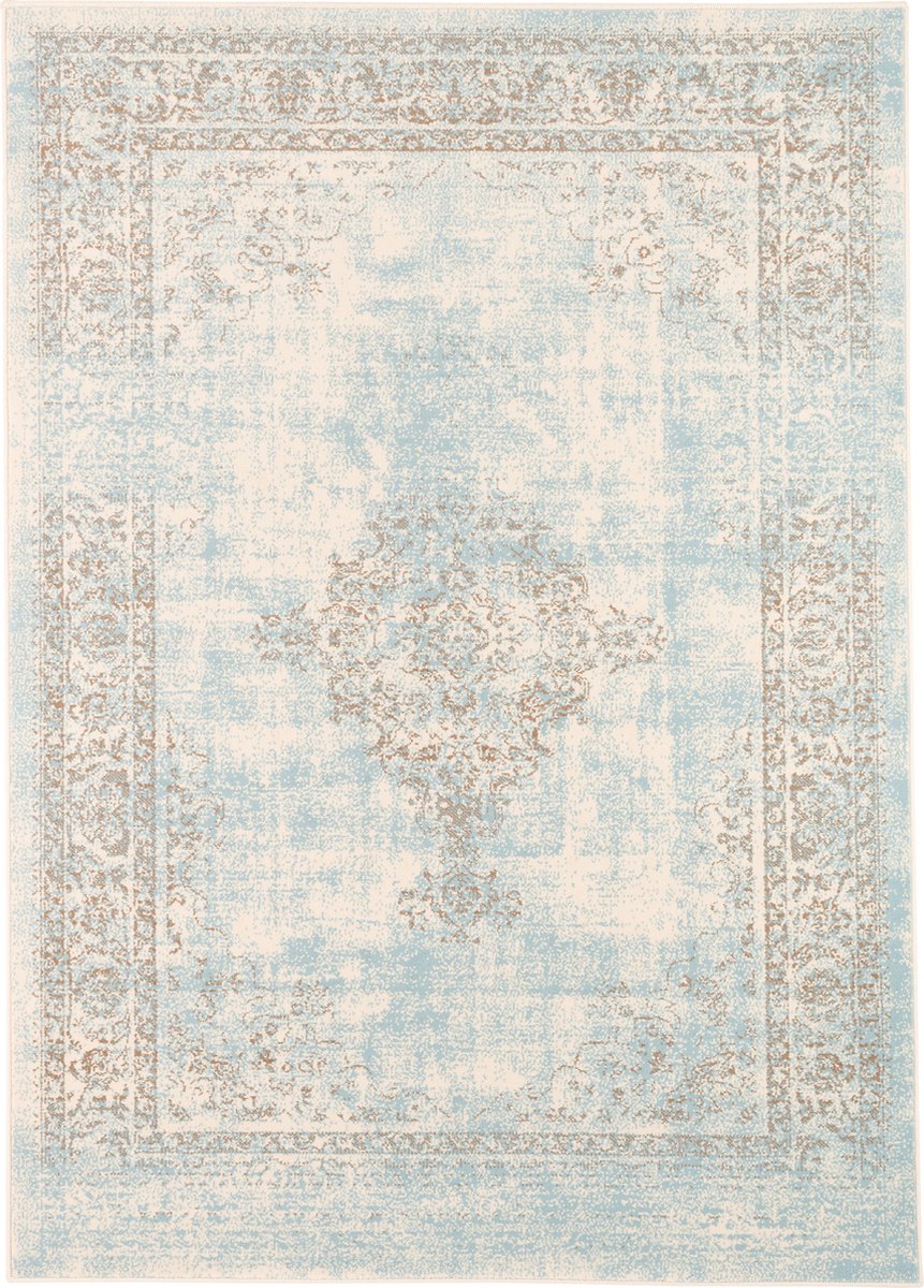 Pergamon Vloerkleed Designer Passion Vintage rand Blauw