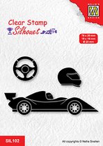SIL102 Nellie Snellen Clear stamps silhouette Formula one serie: 1 - stempel raceauto Formule 1 - race auto