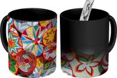 Magische Mok - Foto op Warmte Mok - Cirkel - Patronen - Bloemen - Kleuren - 350 ML
