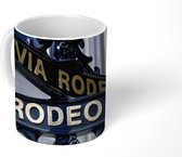 Mok - Straatnaambord van Rodeo Drive in Beverly Hills in de Verenigde Staten - 350 ML - Beker