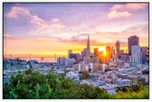 Uitzicht op het Business Center van San Francisco - Foto op Akoestisch paneel - 225 x 150 cm