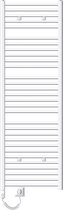 Bol.com Badkamerradiator Elektrisch met verwarmingselement 1200W 600x1800 mm Wit recht met zijaansluiting aanbieding